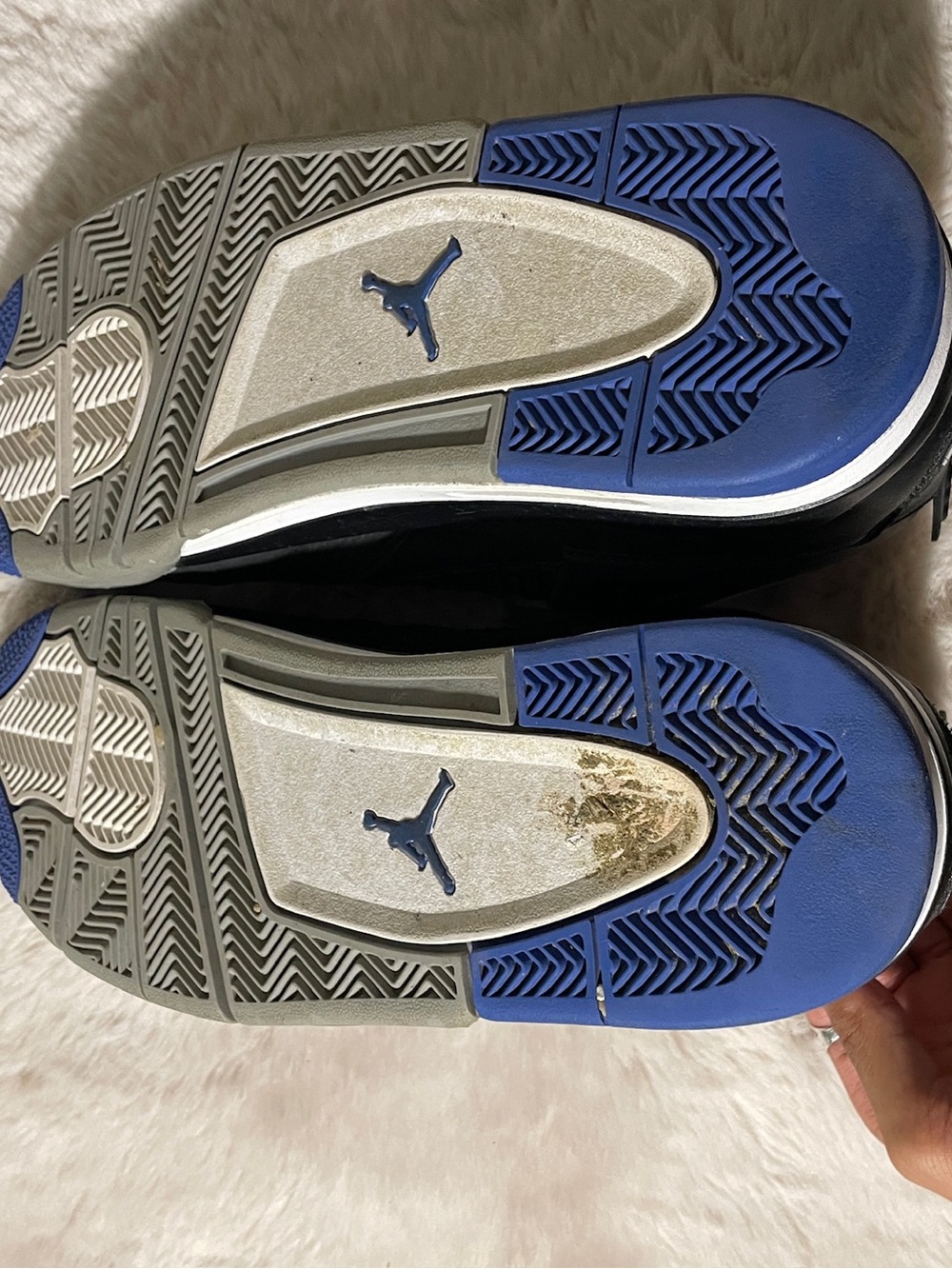 Air Jordan 4 Retro LS Oreo Blue Size 10 Men’s Sneakers With Original Box - Picture 7 of 7